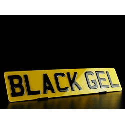 3D Gel Gloss Black Number Plates Road Legal (Set Of 2)