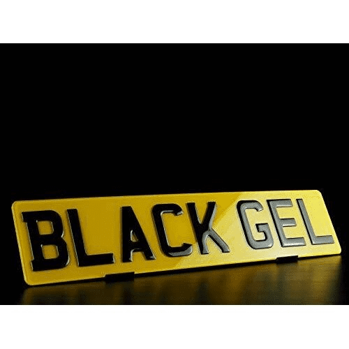 3D Gel Gloss Black Number Plates Road Legal (Set Of 2)