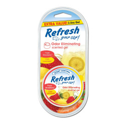 Refresh Car Air Freshener Fresh Strawberry & Cool Lemonade Scent Gel