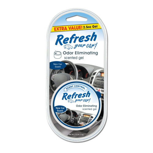 Refresh Car Air Freshener New Car Scent Gel