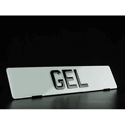 3D Gel Gloss Black Number Plates Road Legal (Set Of 2)