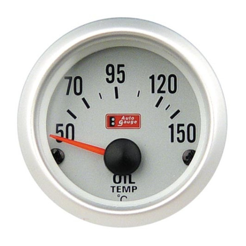 Silver Face Oil Temp. Gauge