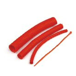 Red Chroma Flow Car Hose & Wire Covers