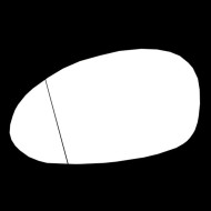 BMW Z4  Aspheric Stick On Mirror Glass Passenger Side(LH)