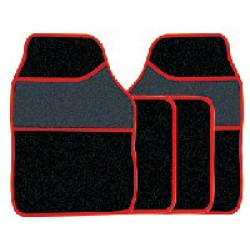Red Velour Carpet Car Mats